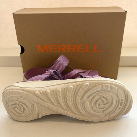 Merrell District 4 Mendi Sandals Slip On Wedge Mauve Size 9 NEW - Picture 6 of 7
